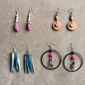 Vintage Wooden Earrings